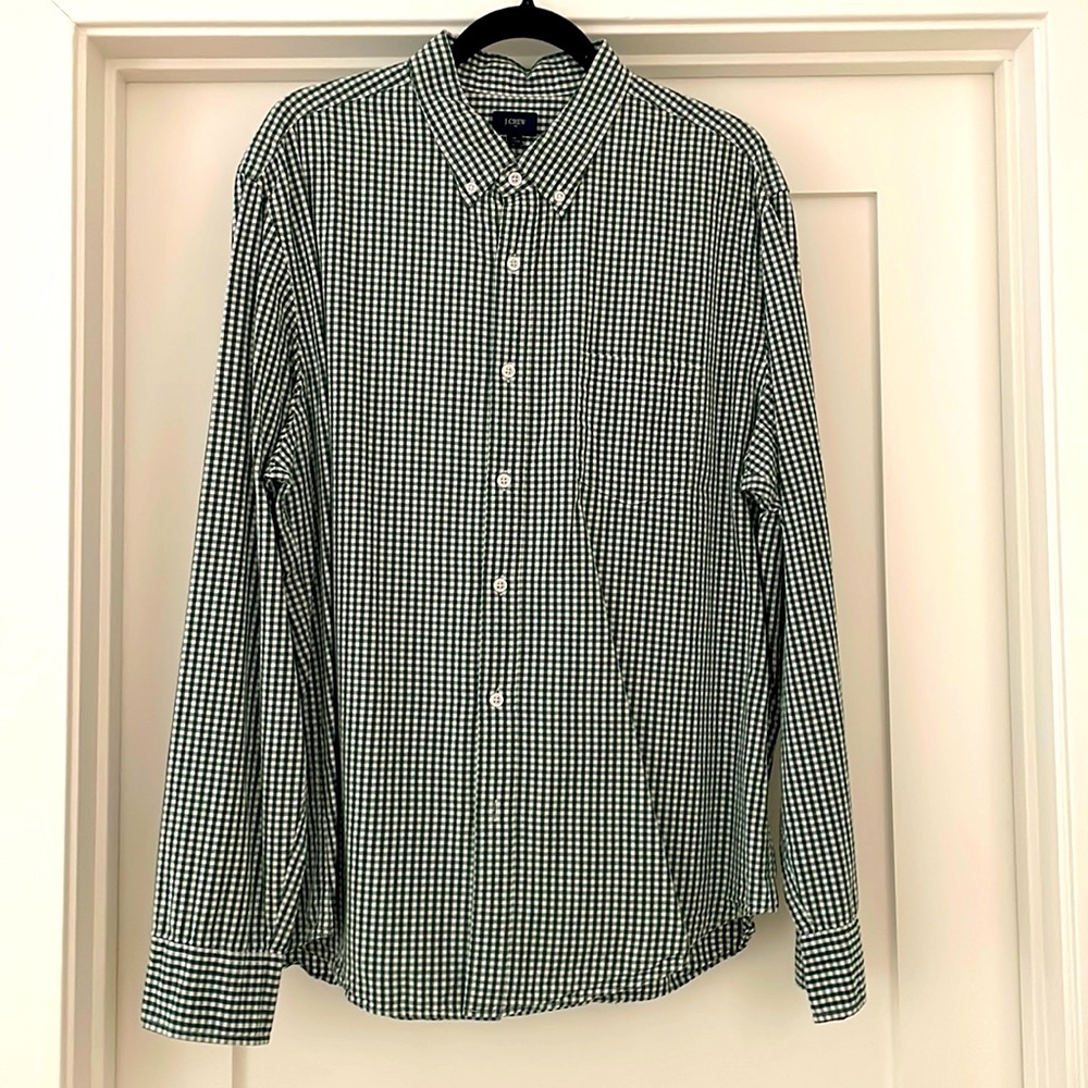 J.Crew Men's Gingham Button-down Shirt, Size XL
